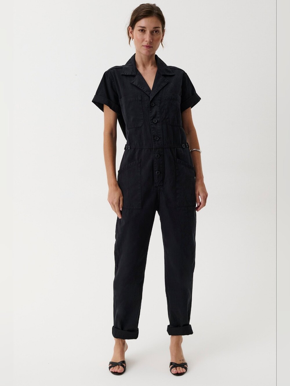 Pistola Black Short-Sleeve Utility Jumpsuit